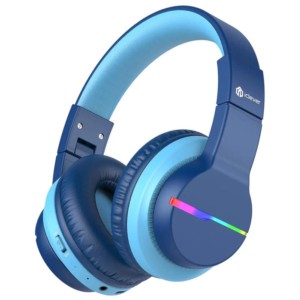 iClever BTH12 Azul - Auriculares Inalámbricos para niños