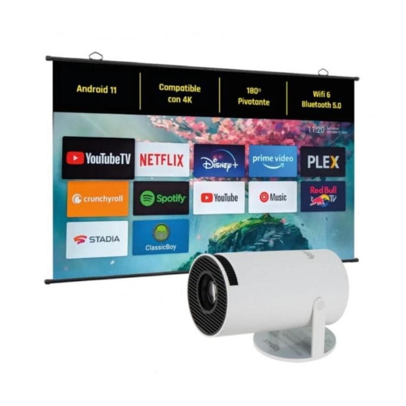 iggual MP720p Blanco - Mini Proyector + Pantalla 100 - Ítem2