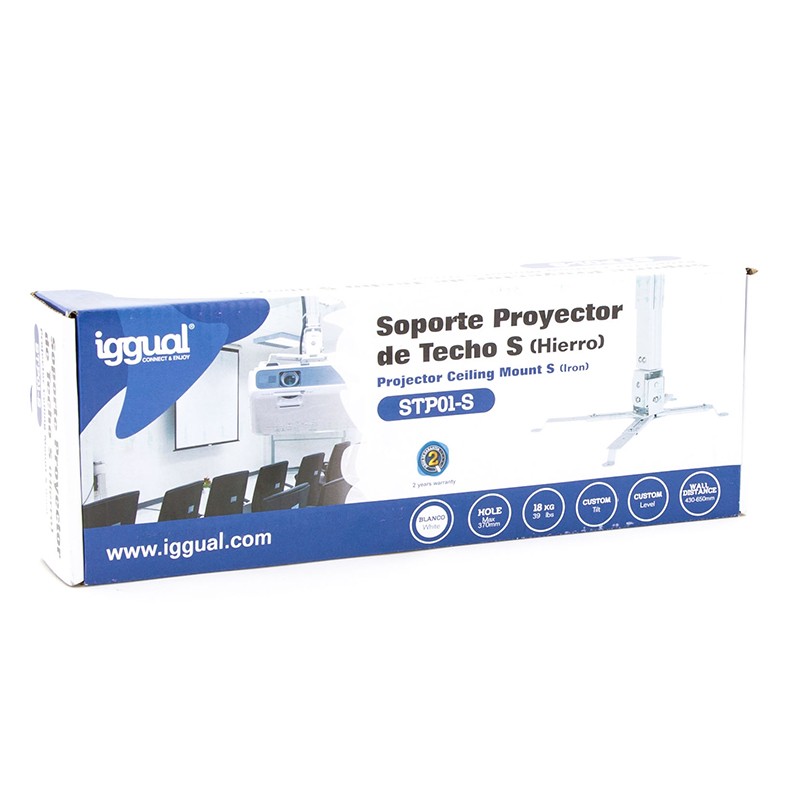 Iggual STP01-S Suporte para projector Teto Branco - Item1
