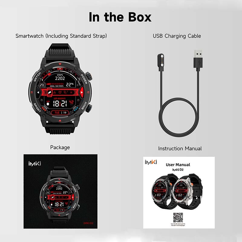 Imiki D2 Preto - Smartwatch - Item7