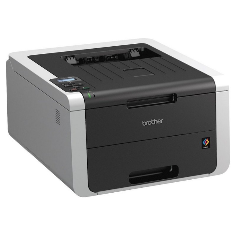 Impresora Láser Color Brother HL-3170CDW A4 Wifi - Impresora de color negro - Wi-Fi Direct - Proceso Rápido de Impresión - 22 Páginas por Minuto - Color - Monocromo - Reducción del Coste por Página - Protección de Información PIN - Pantalla LCD de 1 línea