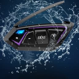 Interfone para motocicleta EJEAS MS8 Sem fio Bluetooth - Resistente a água