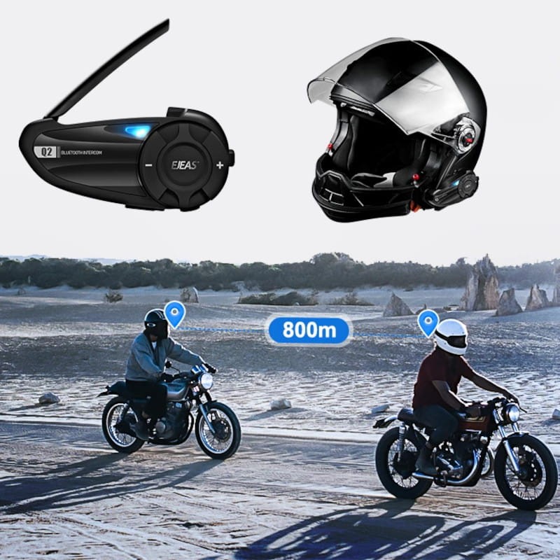 EJEAS Q2 Full Duplex para 2 conductores - Intercomunicador para Moto - Ítem2