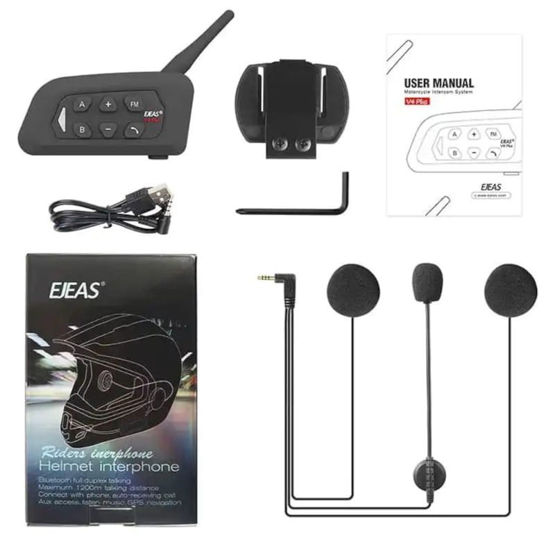 EJEAS V4 Plus Mesh Intercom moto pour 4 conducteurs en conversation simultanée - Ítem7