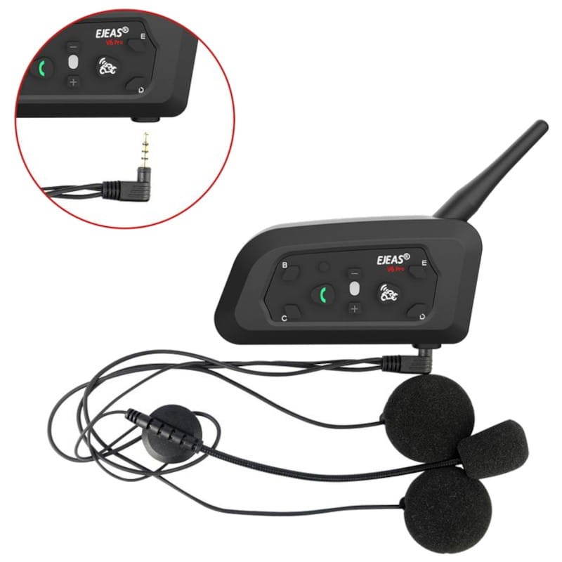 Interphone Bluetooth pour moto EJEAS V6 Pro Bluetooth sans fil 1200 m - Ítem4