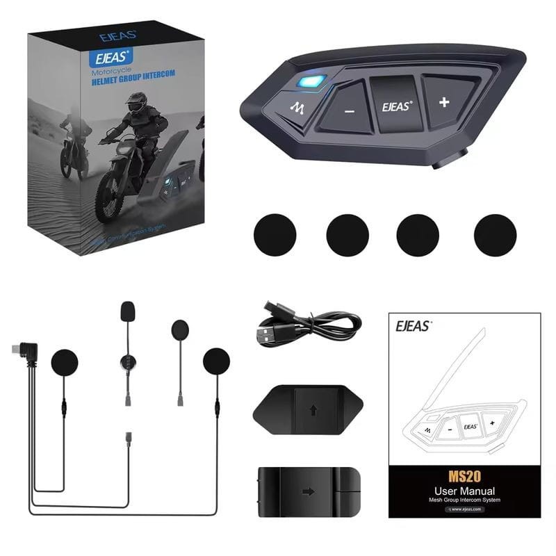 EJEAS MS20 Mesh 20 conductores conversación simultánea - Intercomunicador para Moto - Ítem2