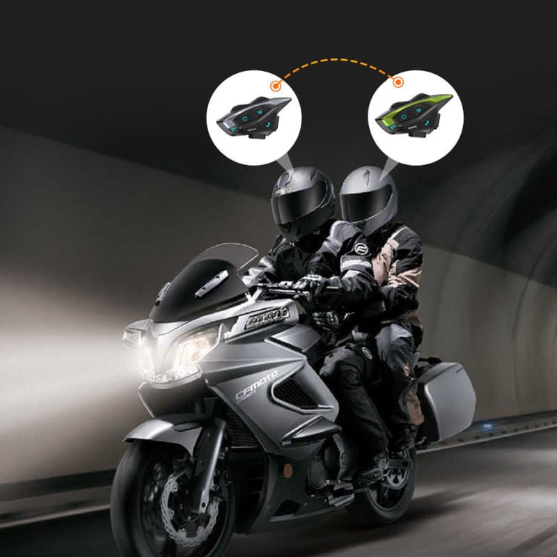 Intercomunicador para Motocicleta Hysnox Shark 08 Bluetooth 8 dispositivos verde - Item2