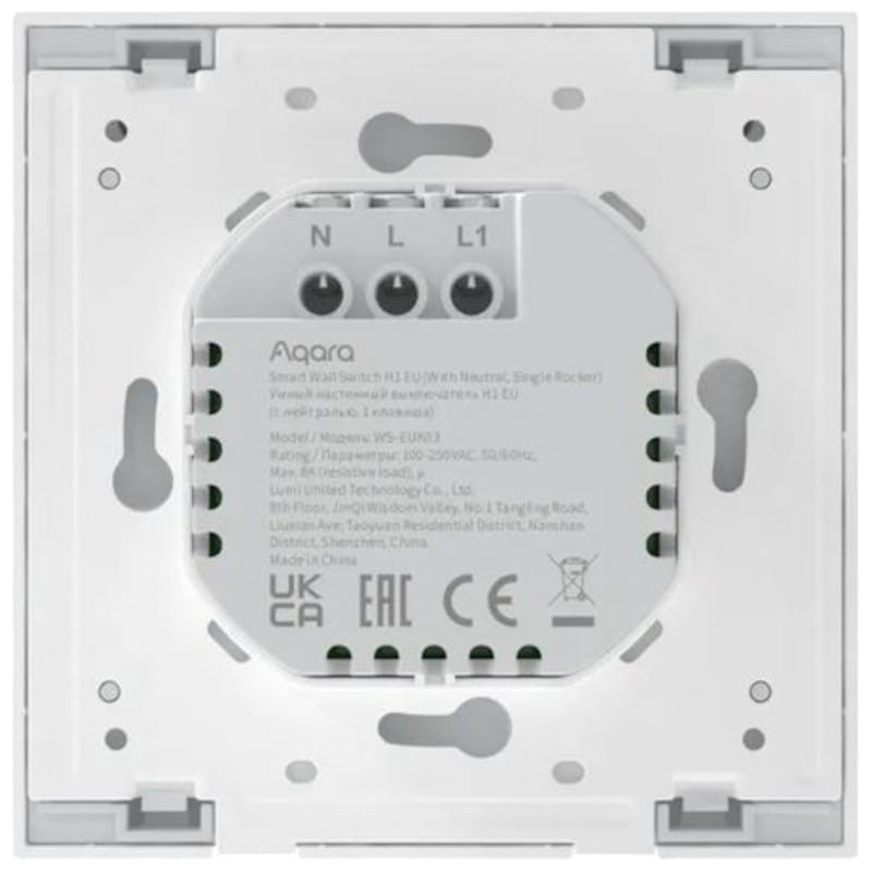 Interruptor Xiaomi Aqara Smart Wall Switch H1 Single ZigBee 3.0 Blanco - Ítem3