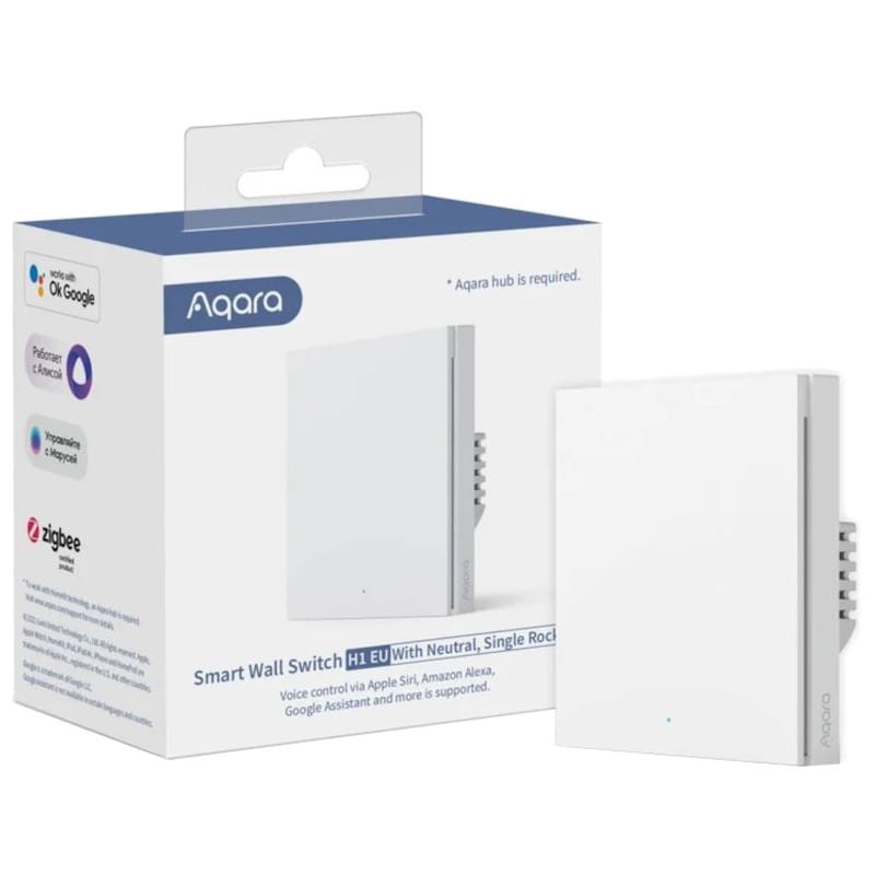 Interruptor Xiaomi Aqara Smart Wall Switch H1 Single ZigBee 3.0 Blanco - Ítem4