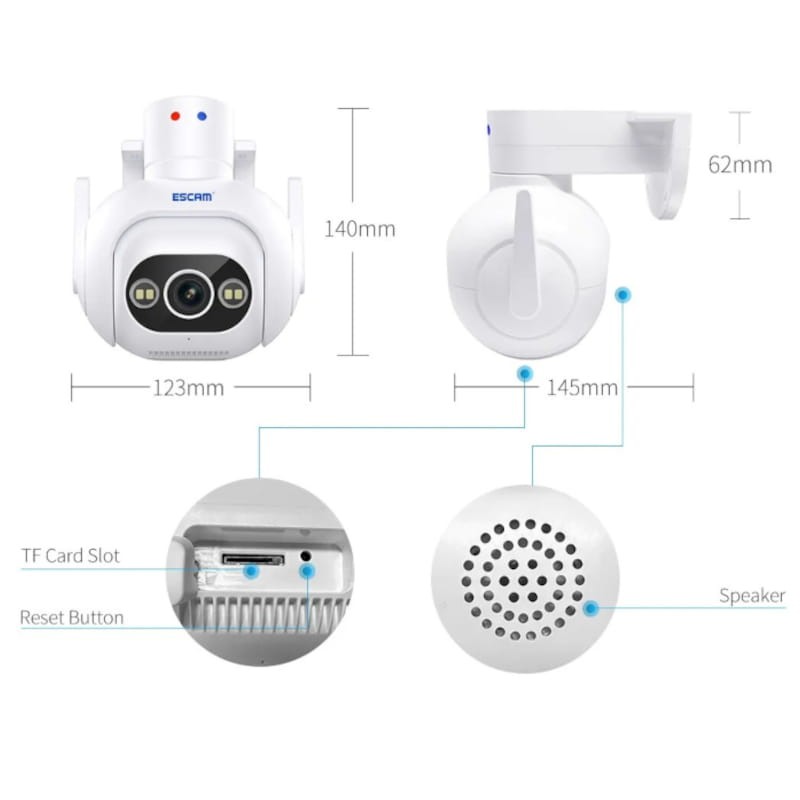 IP Escam PT304 4MP - Cámara de Seguridad - Ítem7