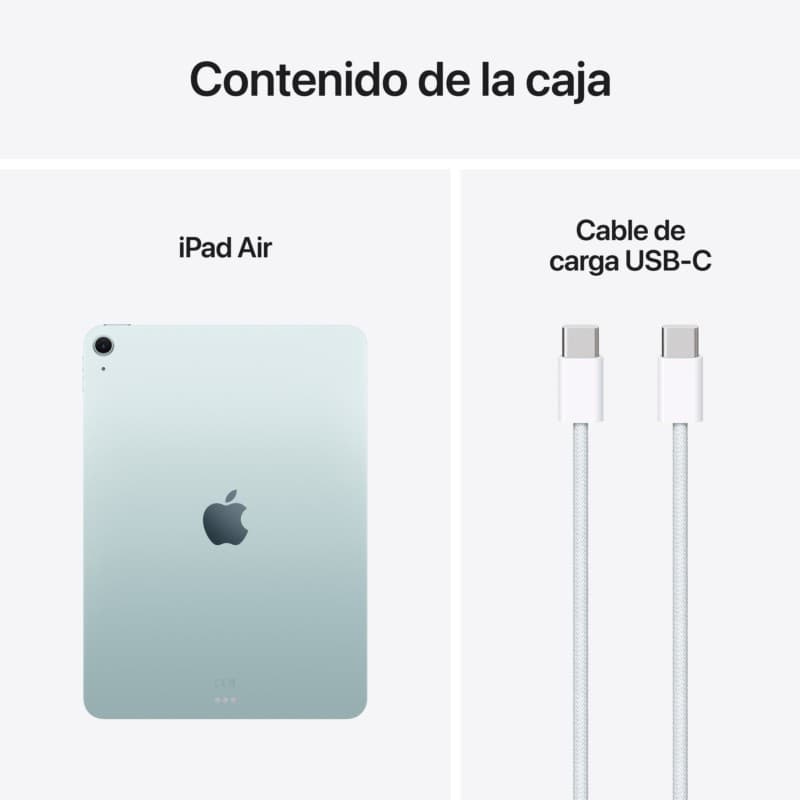 Contenu de la boîte de l'Apple iPad Air 2025 11" 8GB/512GB WiFi Bleu