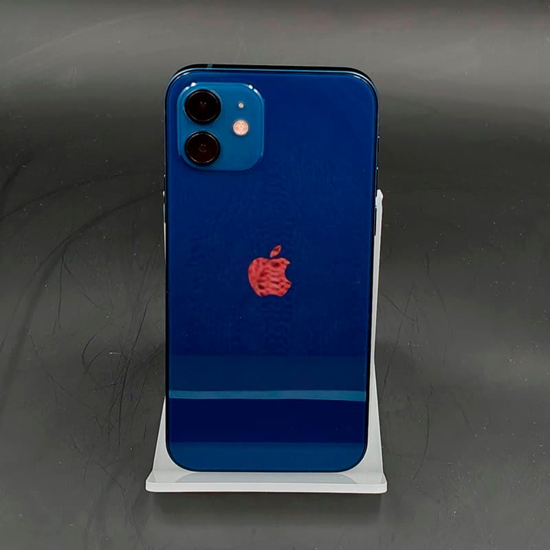 iPhone 12 128GB Bleu Reconditionné - État Correct - Photo Réelle - vue arrière