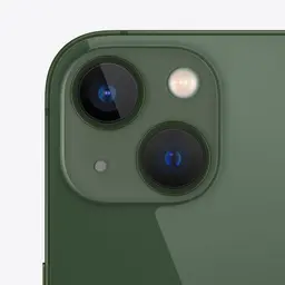 iPhone 13 256GB Verde Alpino Renovado - detalle del módulo de cámara trasera
