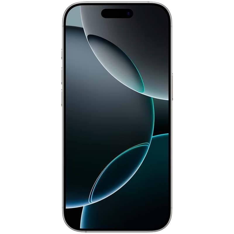 iPhone 16 Pro 5G 128GB titanio blanco reacondicionado estado premium, pantalla OLED sin marcos, notch tipo isla, bordes de titanio plateado elegante