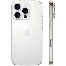 vista trasera y lateral del Teléfono móvil Apple iPhone 16 Pro 5G 128GB Blanco Renovado- Estado Excelente