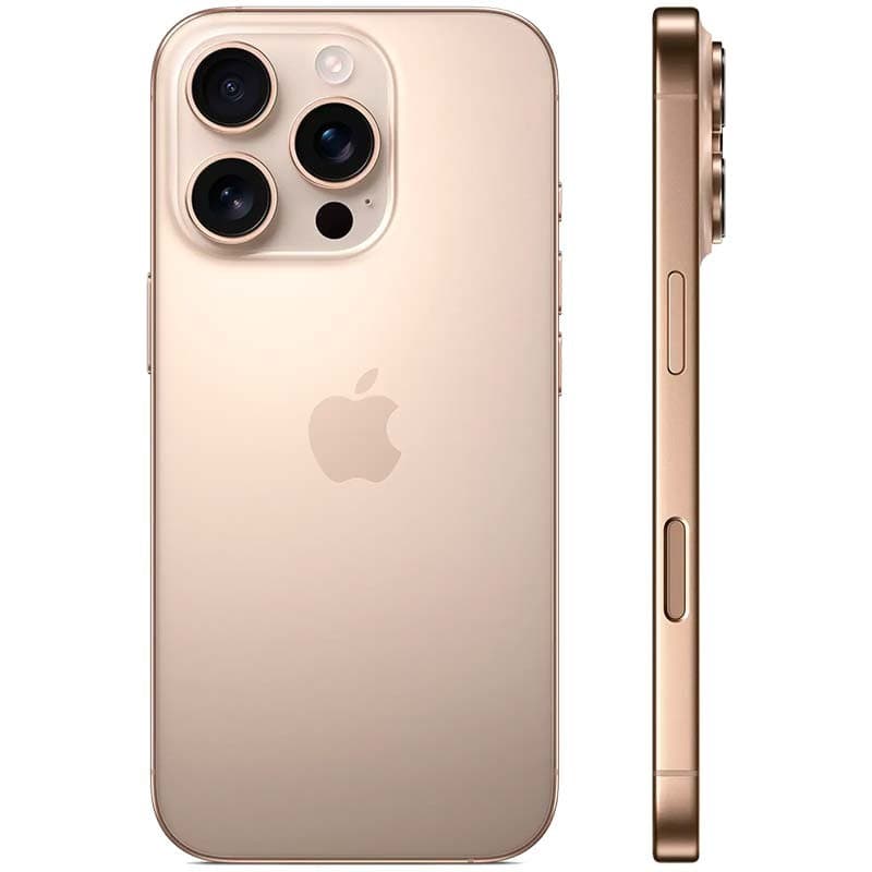 vue arrière et latérale du Téléphone mobile Apple iPhone 16 Pro 5G 128Go Désert