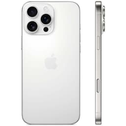 Apple iPhone 16 Pro Max 5G 256 Go Blanc Titane Reconditionné - Excellent État Vue arrière et latérale