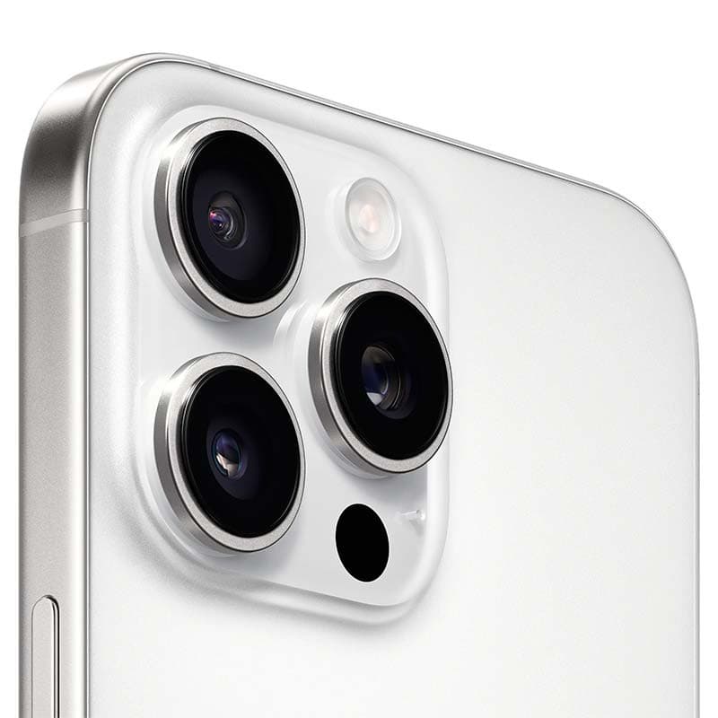 Apple iPhone 16 Pro Max 5G 256 Go Blanc Titane Renouvelé - Excellent État Détail de la caméra arrière