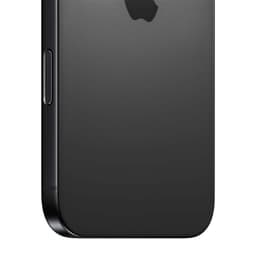 Dos en titane noir mat avec logo Apple, bords arrondis et bouton latéral affleurant. Finition premium, lignes épurées, aspect robuste et élégant.