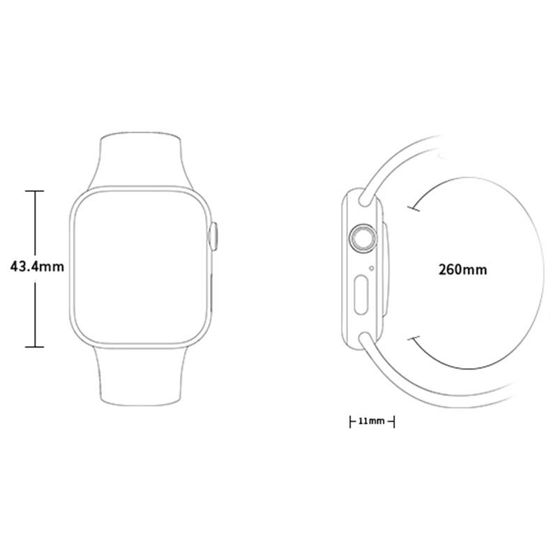 IWO HW37 Preto / Pulseira Desportiva Preta - Relógio inteligente - Item3