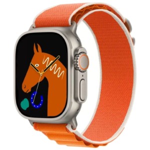 IWO N8 Ultra Orange avec Bracelet Textile Orange - Montre connectée