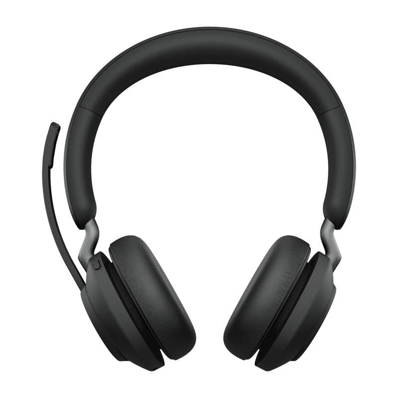 Frontal de Jabra Evolve2 65 MS Stereo Bluetooth Negro - Auriculares Inalámbricos