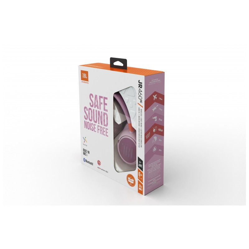 Casque circum-auriculaire sans fil Bluetooth à réduction de bruit pour  enfant JBL JR 460NC Bleu - Ecouteurs