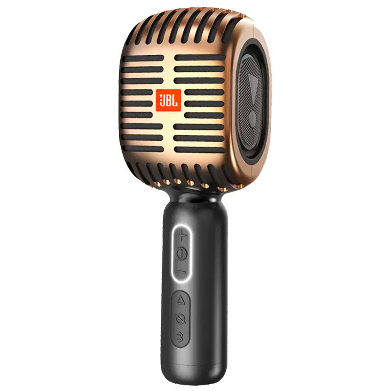 Microfone de Karaoke Sem Fio JBL KMC600 Dourado - Item