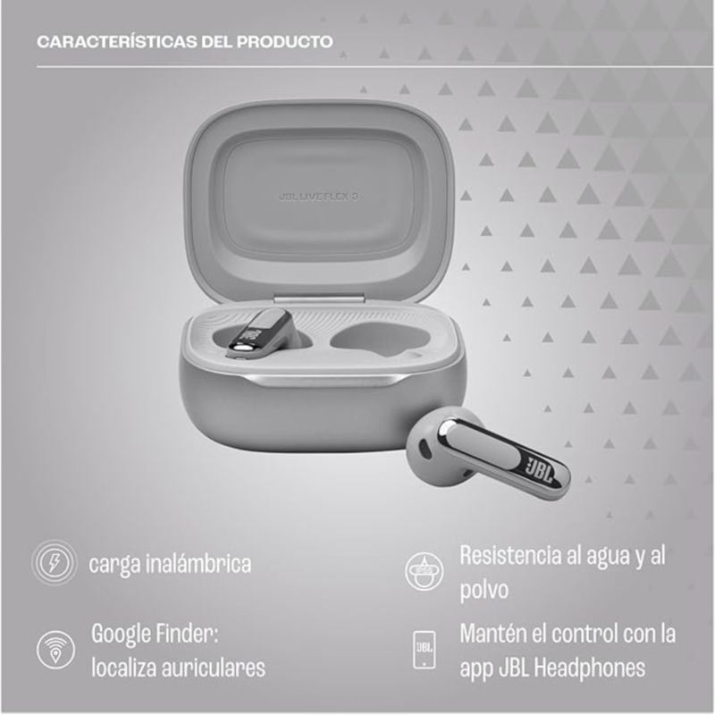 JBL Live Flex 3 Sonido Espacial Plata - Auriculares inalámbricos - Ítem9