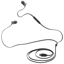 JBL Tune 310C USB-C Noir - Écouteurs intra-auriculaires Vue complète de la longueur du câble