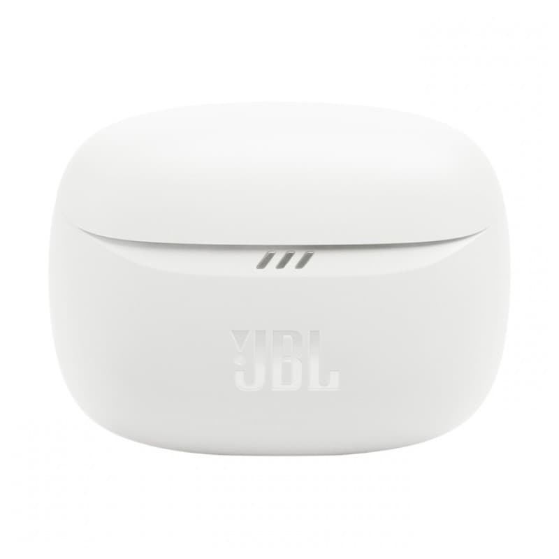 JBL Tune Buds 2 Blanco - vista frontal del estuche de carga