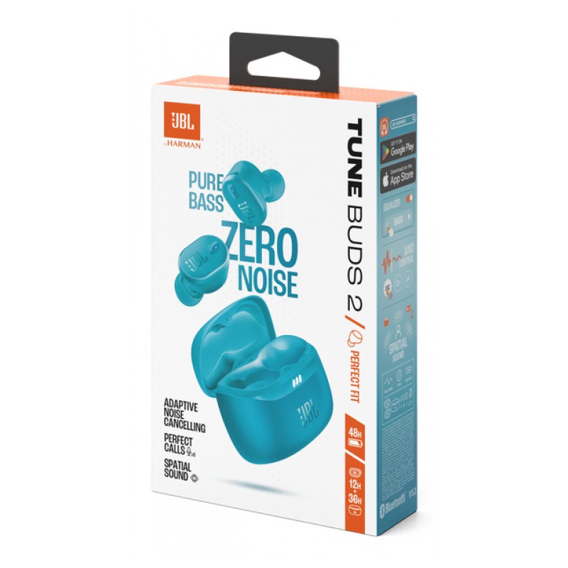 JBL Tune Buds 2 Turquesa con cancelación de ruido (ANC) - Auriculares Bluetooth - Ítem10