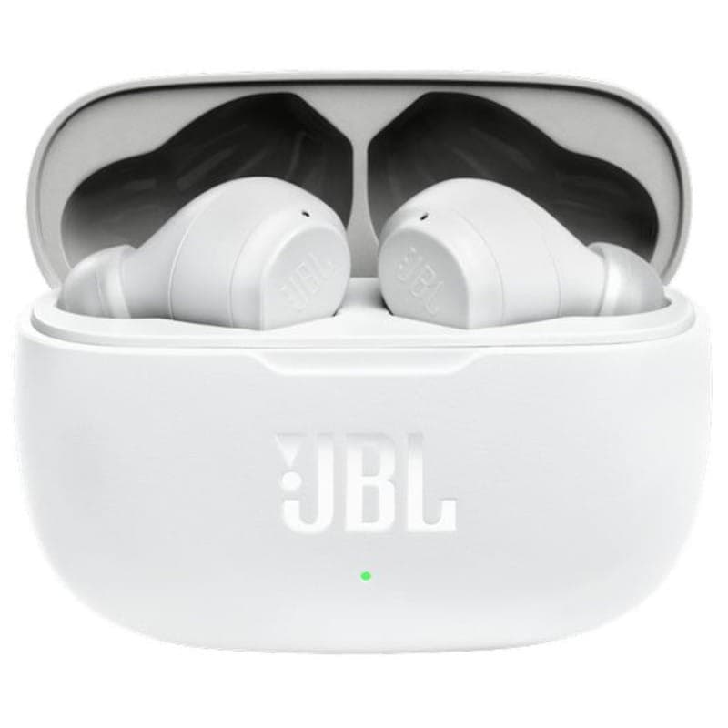 Vista frontal de JBL Wave 200 TWS Branco - Fones de Ouvido Bluetooth