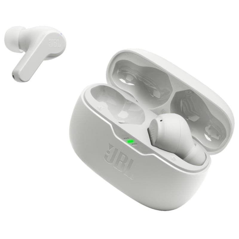Étui de charge des écouteurs Bluetooth JBL Wave Beam Blanc