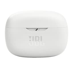 Vue arrière de l'étui de charge des écouteurs Bluetooth JBL Wave Beam Blanc