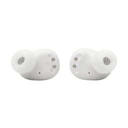 JBL Wave Buds 2 Branco com ANC, earbuds intra-auriculares brancos compactos, com ponteiras de silicone, microfones e contatos de carregamento visíveis L e R