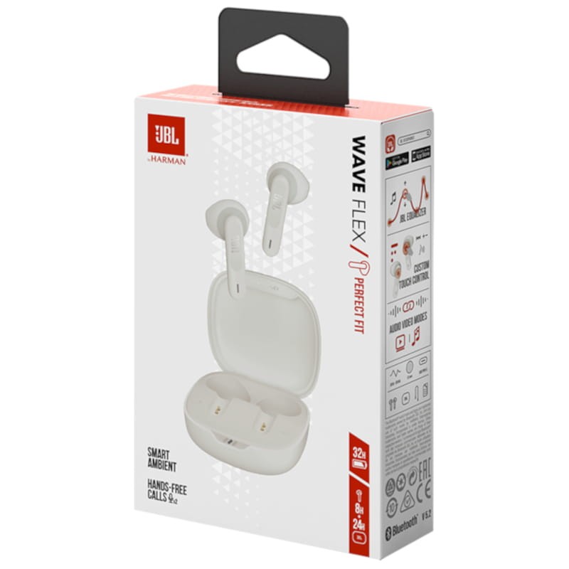 JBL Wave Flex Blanco - Auriculares Bluetooth - Ítem9