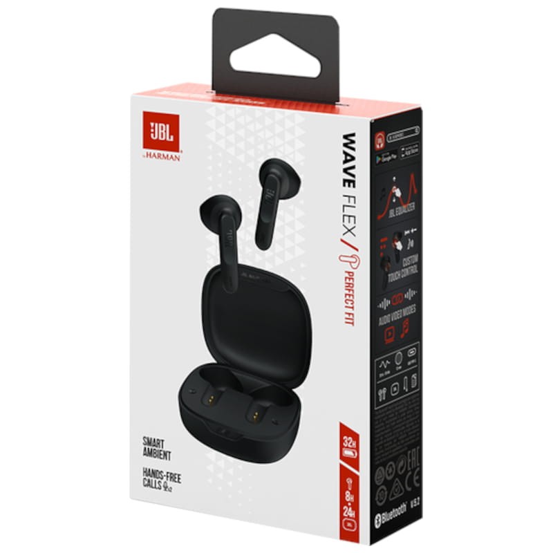 JBL Wave Flex Preto - Auriculares Bluetooth - Item8