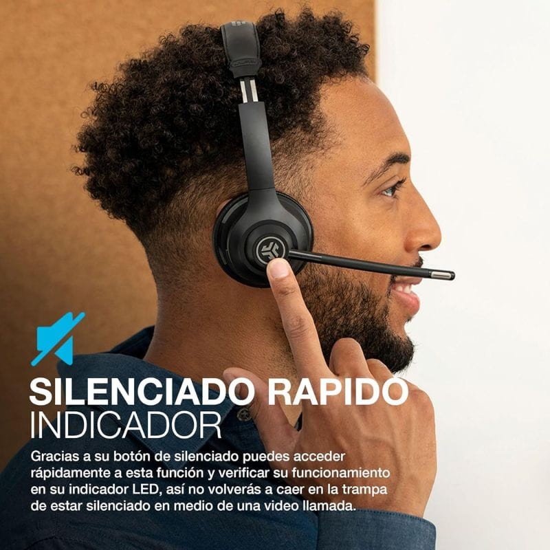 JLab Go Work Micrófono plegable Bluetooth Negro, Azul - Auriculares Inalámbrico y alámbrico - Ítem6