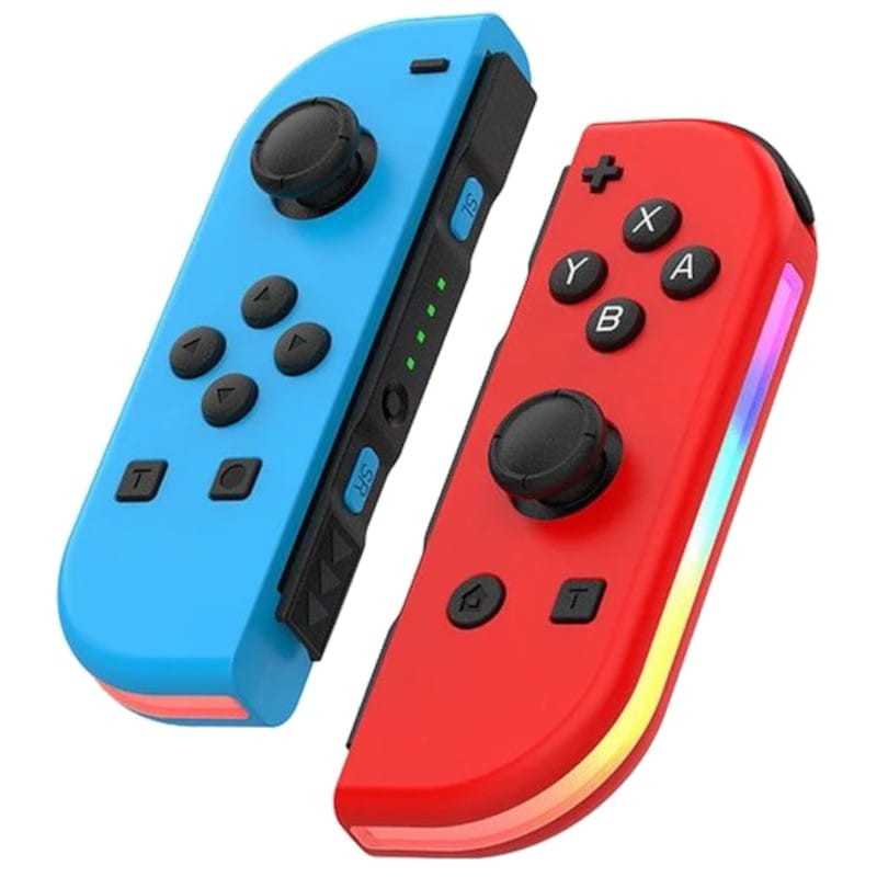 Ensemble de manettes Joy-Con gauche/droite compatible Nintendo Switch Bleu Rouge RGB - Ítem