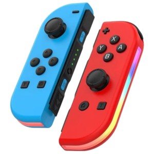 Ensemble de manettes Joy-Con gauche/droite compatible Nintendo Switch Bleu Rouge RGB