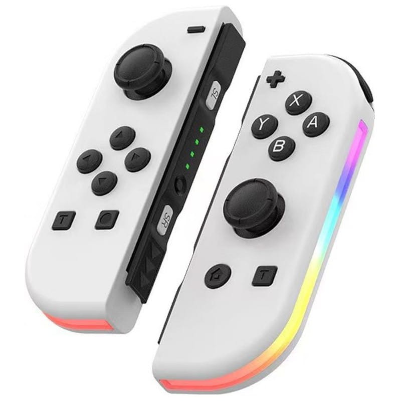 Mando Joy-Con Set Izq/Dcha Nintendo Switch Compatible Blanco RGB - Ítem