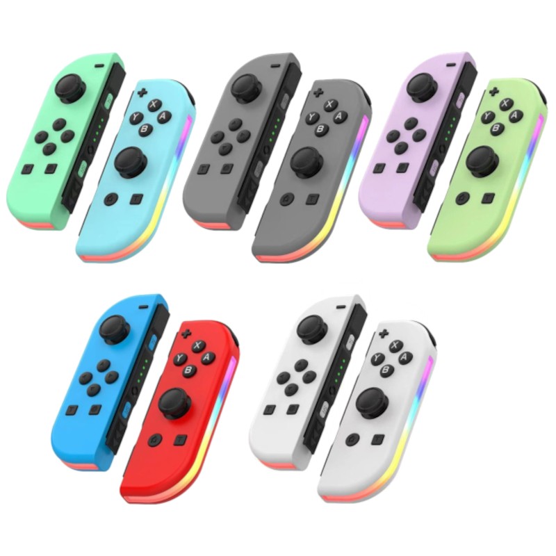 Mando Joy-Con Set Izq/Dcha Nintendo Switch Compatible Light Verde Azul RGB - Ítem1