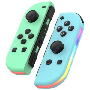 Ensemble de manettes Joy-Con Gauche/Droite compatible Nintendo Switch Light Vert Bleu RVB