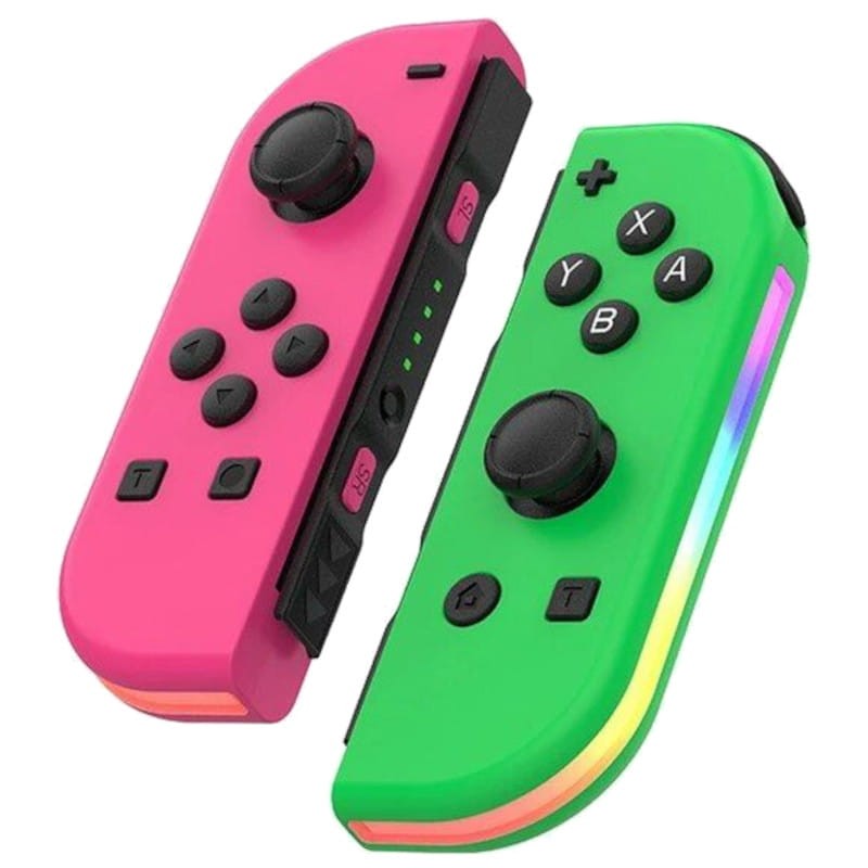Ensemble de manettes Joy-Con gauche/droite compatible Nintendo Switch Rose Vert RGB - Ítem