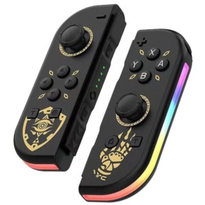 Ensemble de manettes Joy-Con Gauche/Droite compatible Nintendo Switch Noir Tears RGB