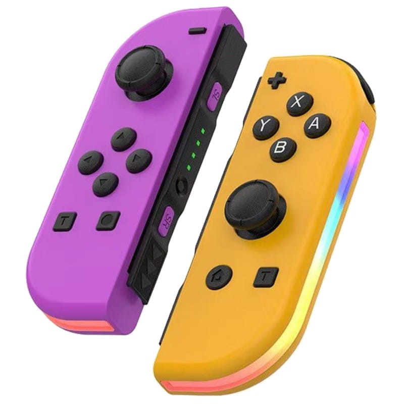 Ensemble de manettes Joy-Con Gauche/Droite compatible Nintendo Switch Violet Orange RGB - Ítem
