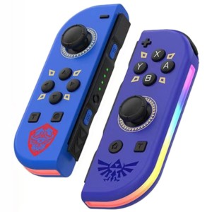 Conjunto de controle Joy-Con Esq/Dir Nintendo Switch compatível com Zelda Azul RGB