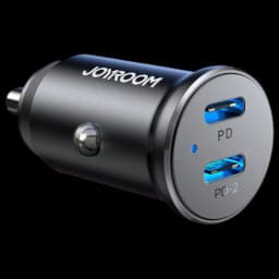 Joyroom JR-CCN06 Dual USB-C Mini Metal - Chargeur de voiture
