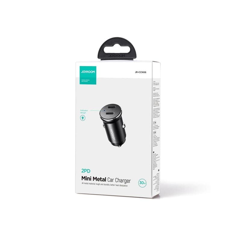 Boîte de Joyroom JR-CCN06 Dual USB-C Mini Metal - Chargeur de voiture